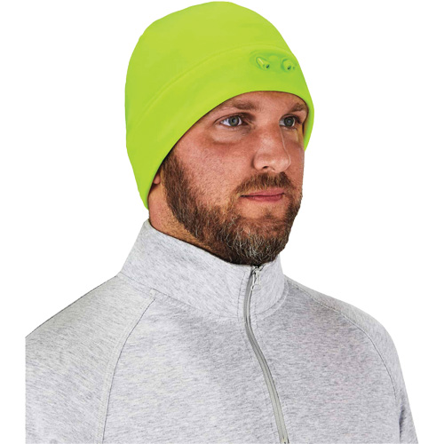 N-Ferno&reg; Skull Cap Beanie Hat with LED Lights, One Size, High-Visibility Lime Green Solutions industrielles ALPHA
