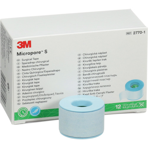 Ruban chirurgical Micropore S, Non m&eacute;dical, 16-1/2' lo x 1" la Solutions industrielles ALPHA