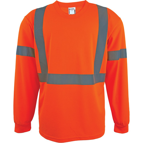 Chemise de s&eacute;curit&eacute; &agrave; manches longues, Polyester, 2T-Grand, Orange haute visibilit&eacute; Solutions industrielles ALPHA
