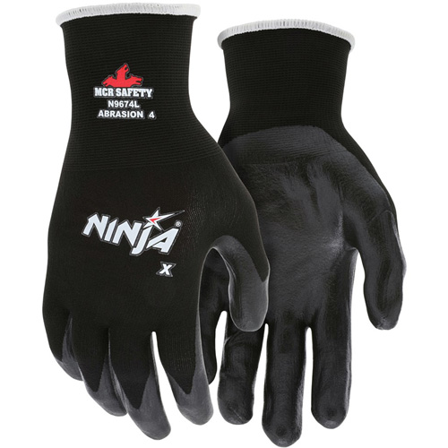 Gants enduits Ninja, Grand, R&ecirc;vetement Bipolym&egrave;re, Calibre 15, Enveloppe en Nylon/Lycra Solutions industrielles ALPHA