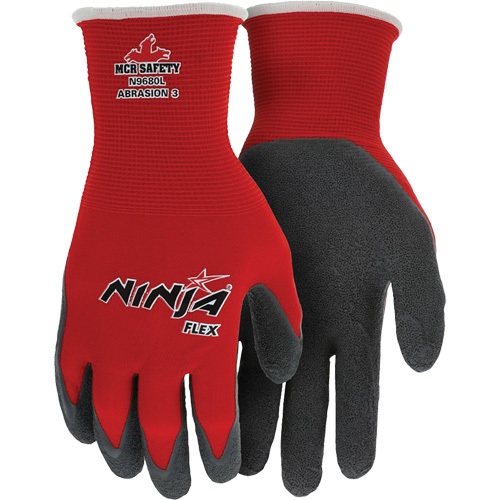Gants enduits Flex Ninja, Grand, R&ecirc;vetement Latex de caoutchouc, Calibre 15, Enveloppe en Nylon Solutions industrielles ALPHA
