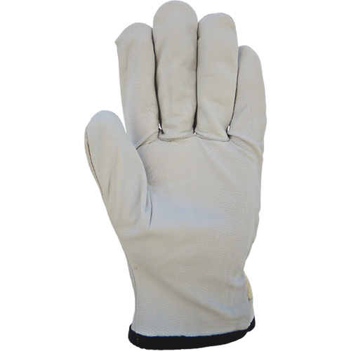 Gants de conducteur &agrave; dos en coton, Grand, Paume en Cuir fleur de ch&egrave;vre Solutions industrielles ALPHA