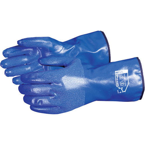 North Sea Chemical Resistant  Gloves, Size Small, 11" L, Nitrile, Fleece Inner Lining, Winter Weight Solutions industrielles ALPHA