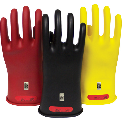 Gants en caoutchouc pour travaux &eacute;lectriques Arcguard, Taille 8, 10" lo Solutions industrielles ALPHA