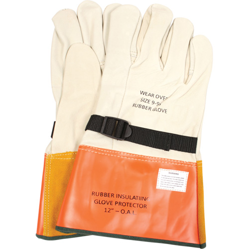 Gants de protection en cuir avec sangle, Taille 8, 12" lo Solutions industrielles ALPHA