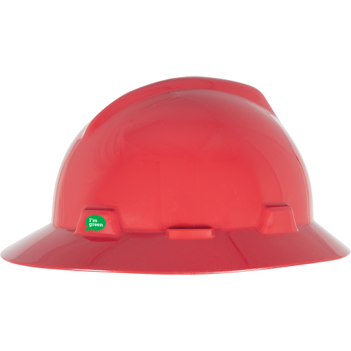 V-Gard&reg; GREEN Slotted Full Brim Hard Hat, Meets CSA Type 1, Ratchet Suspension Solutions industrielles ALPHA