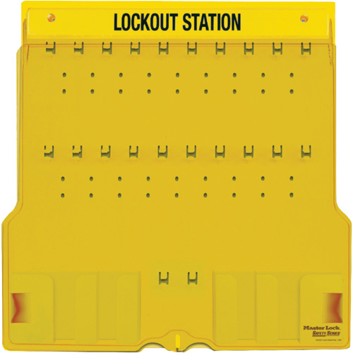 Trilingual Covered Lock Station, None Padlocks, 20 Padlock Capacity, Padlocks Not Included Solutions industrielles ALPHA