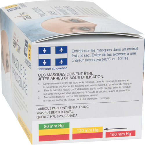 Masques d'intervention jetables, ASTM F2100 Niveau 2, Classe 1 Solutions industrielles ALPHA