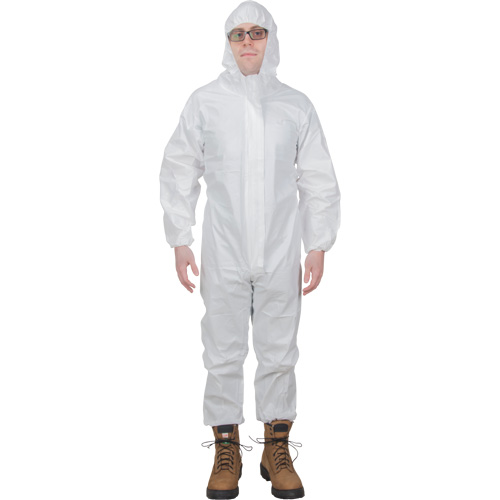 Premium Hooded Coveralls, Small, White, Microporous Solutions industrielles ALPHA