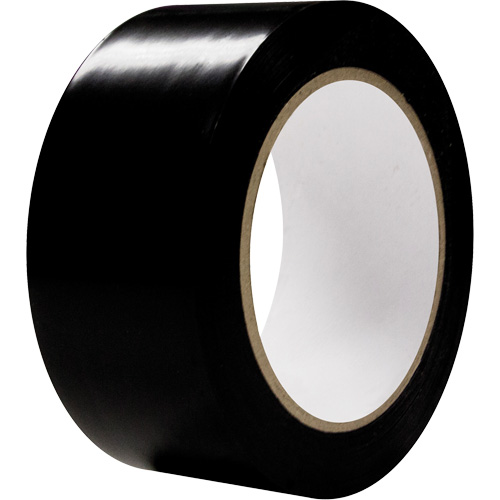 Aisle Marking Tape, 2" x 108', PVC, Black Solutions industrielles ALPHA