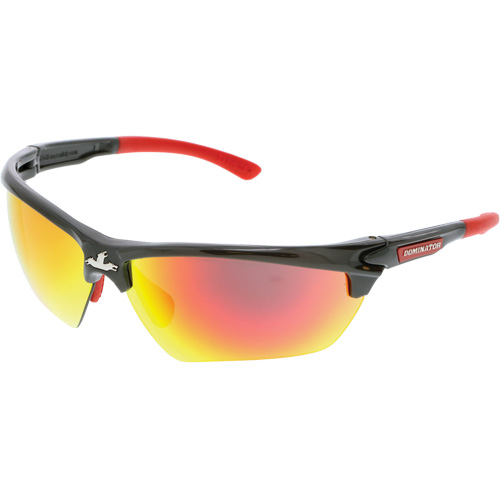 Lunettes de s&eacute;curit&eacute; Dominator s&eacute;rie DM3, Lentille Miroir orange, Antibu&eacute;e/Anti-&eacute;gratignures, ANSI Z87+ Solutions industrielles ALPHA