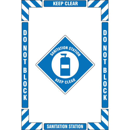 "Sanitation Station" Floor Marking Kit, Adhesive, English with Pictogram Solutions industrielles ALPHA