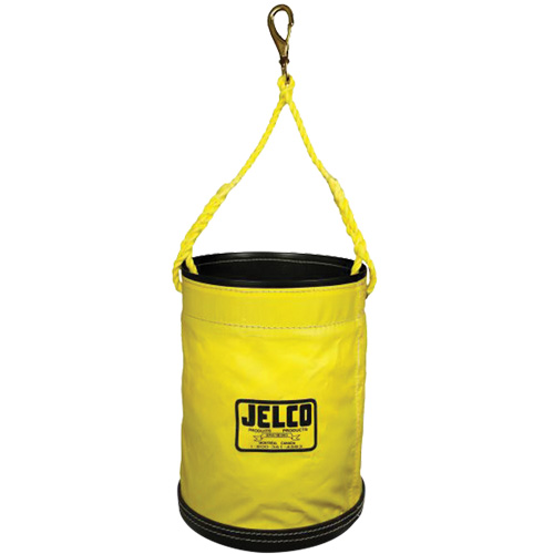 Vinyl Coated Collapsible Bucket, 11" L x 11" W x 16" H, Nylon, Black/Yellow Solutions industrielles ALPHA