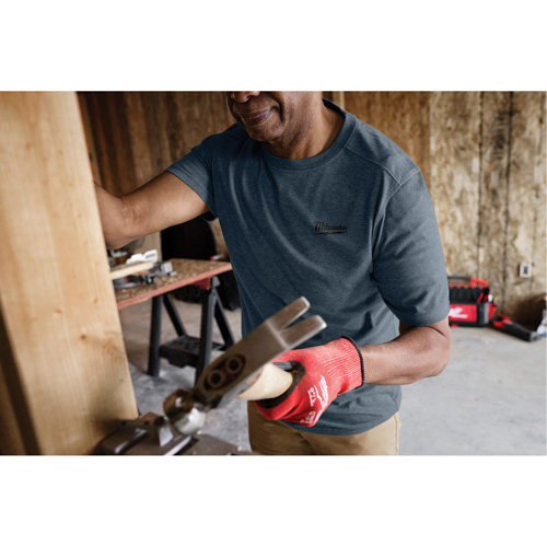 T-shirt de travail hybride, Hommes, Petit, Bleu Solutions industrielles ALPHA