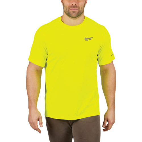 Chandail l&eacute;ger &agrave; haute visibilit&eacute; Workskin, Hommes, Petit, Jaune Solutions industrielles ALPHA