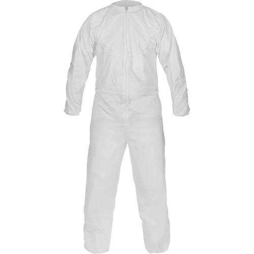 Combinaison non st&eacute;rile de fabrication &eacute;co-efficace CleanMax, Moyen, Blanc, Microporeux Solutions industrielles ALPHA