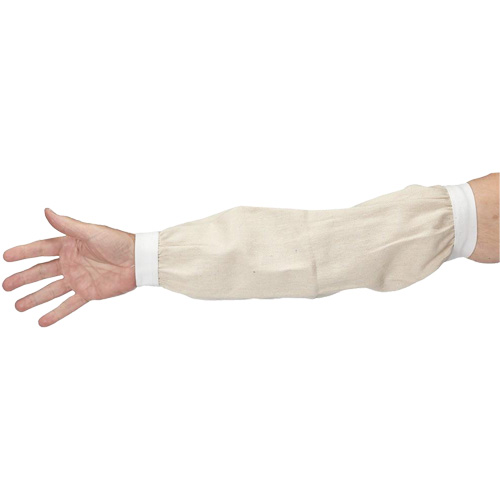 Manchettes, 18", Coton, Blanc Solutions industrielles ALPHA