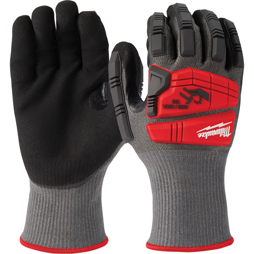 Gants r&eacute;sistants aux chocs et aux coupures, Taille T-Grand, Calibre 18, Rev&ecirc;tement Nitrile, ANSI/ISEA 105 niveau 5 Solutions industrielles ALPHA