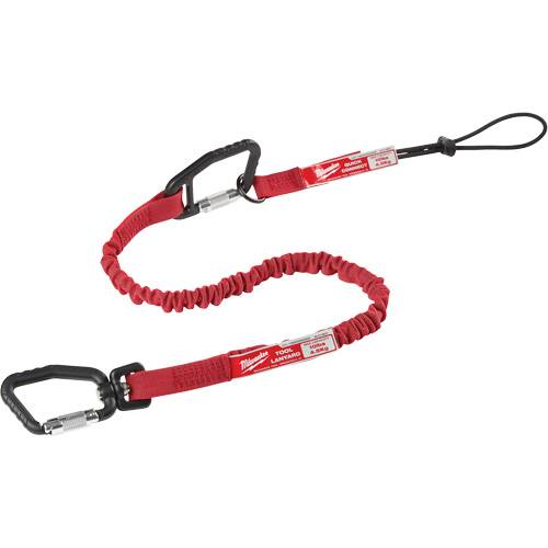 Quick-Connect Locking Tool Lanyard, Bungee, Carabiner/Loop Solutions industrielles ALPHA
