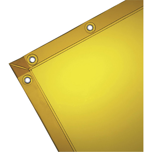 Welding Curtain, 72" x 72", High Transparency, Yellow Solutions industrielles ALPHA