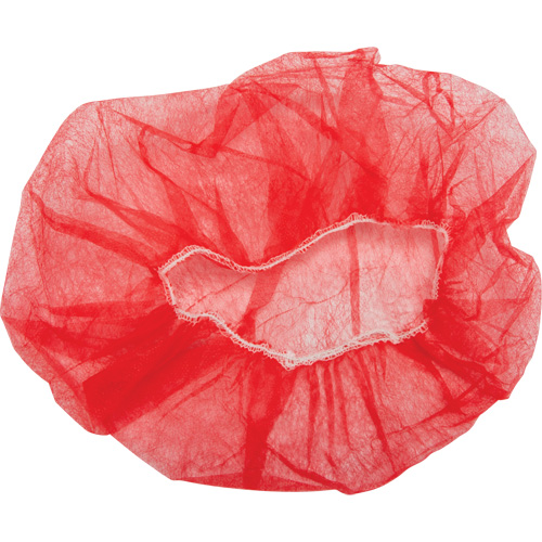 Bouffant Caps, Polypropylene, 21", Red Solutions industrielles ALPHA