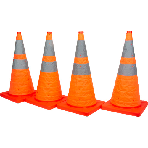 Collapsible Traffic Cone, 28" H, Orange Solutions industrielles ALPHA