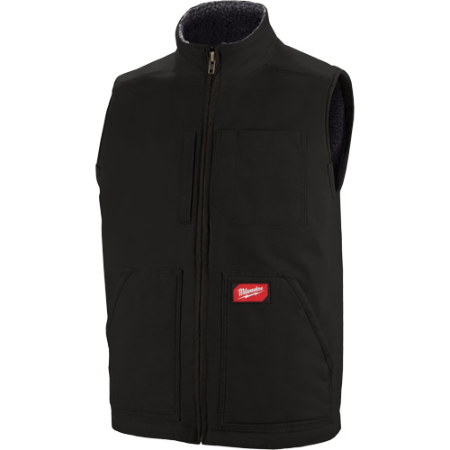 Veste doubl&eacute;e en sherpa ultra-r&eacute;sistante, Hommes, Petit, Noir Solutions industrielles ALPHA