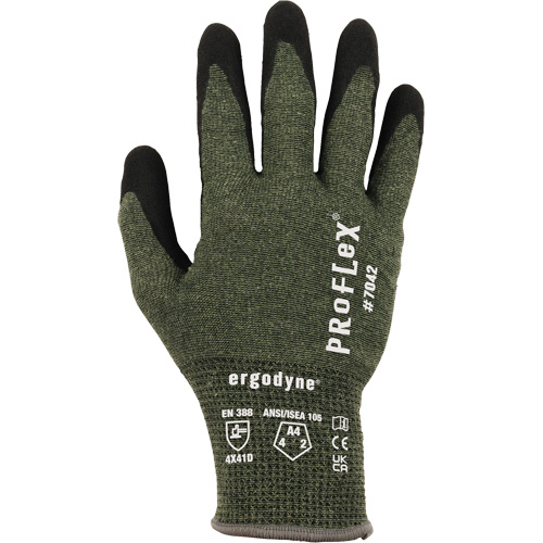 Gants r&eacute;sistant &agrave; la coupe Proflex 7042, Taille Petit, Calibre 18, Rev&ecirc;tement Nitrile, Enveloppe en Aramide, ASTM ANSI niveau A4/EN 388 niveau D Solutions industrielles ALPHA