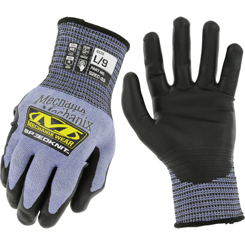 Gants r&eacute;sistants aux coupures SpeeKnit S2EC33, Taille Moyen/8, Calibre 18, Rev&ecirc;tement Ur&eacute;thane, Enveloppe en PEHP/Tungst&egrave;ne, ASTM ANSI niveau A5/EN 388 niveau D Solutions industrielles ALPHA