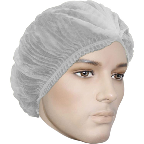 Bonnet bouffant pliss&eacute; Cova-Cap, Polypropyl&egrave;ne, 21", Blanc Solutions industrielles ALPHA