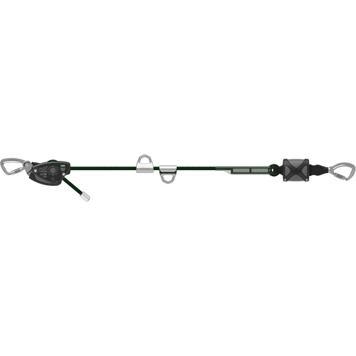 60' Rope Temporary Horizontal Lifeline, Kernmantle Solutions industrielles ALPHA