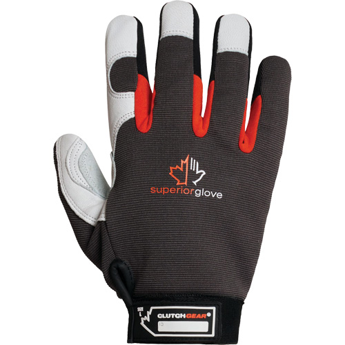 Gants de m&eacute;canicien Clutch Gear Thinsulate, Paume Cuir fleur de ch&egrave;vre/Cuir refendu, Taille Petit/7 Solutions industrielles ALPHA