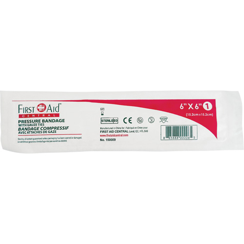 Sterile Compress Pressure Bandage, 6" L x 6" W Solutions industrielles ALPHA