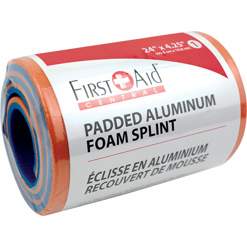 Splint, Multipurpose, Aluminum Foam Padded, 24", Non-Medical Solutions industrielles ALPHA