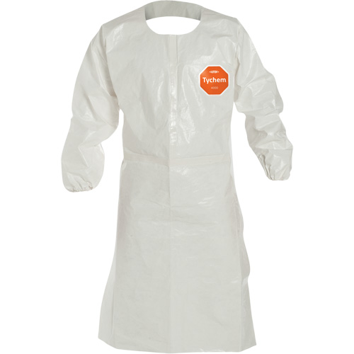 Disposable Sleeved Apron, Tychem&reg; 4000, White, 44" L Solutions industrielles ALPHA
