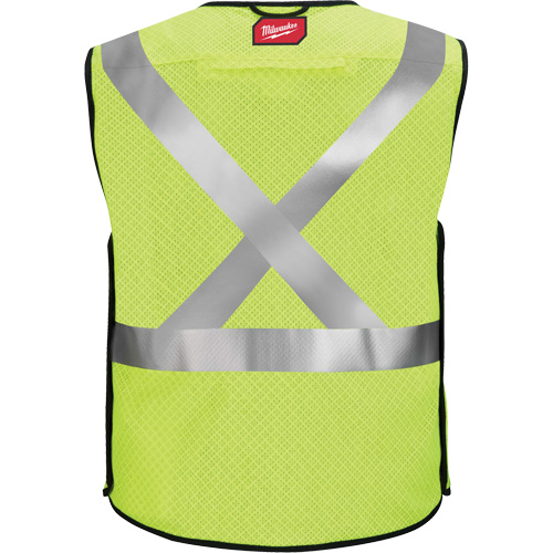 Gilet de s&eacute;curit&eacute; &agrave; maille d&eacute;tachable, Noir/Jaune lime haute visibilit&eacute;, Moyen/Petit Solutions industrielles ALPHA