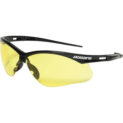 Lunettes de s&eacute;curit&eacute;, Lentille Ambr&eacute;e, Anti-&eacute;gratignures, ANSI Z87+/R&eacute;pond ou surpasse la norme CSA Z94.3 Solutions industrielles ALPHA