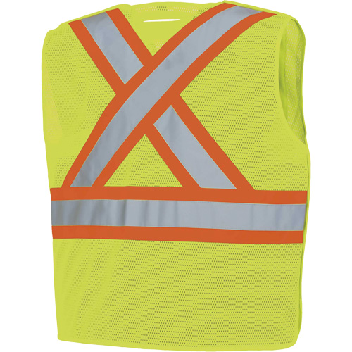 598P Veste de s&eacute;curit&eacute; &agrave; maille d&eacute;tachable, Jaune lime haute visibilit&eacute;, Moyen/Petit, Polyester Solutions industrielles ALPHA