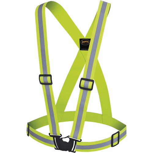 5497 Safety Sash, High Visibility Lime-Yellow, Silver Reflective Colour, One Size Solutions industrielles ALPHA