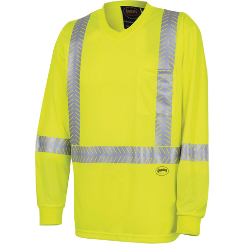 6905A Ultra-Cool Ultra-Breathable Long-Sleeved Safety Shirt, X-Small, High Visibility Lime-Yellow Solutions industrielles ALPHA