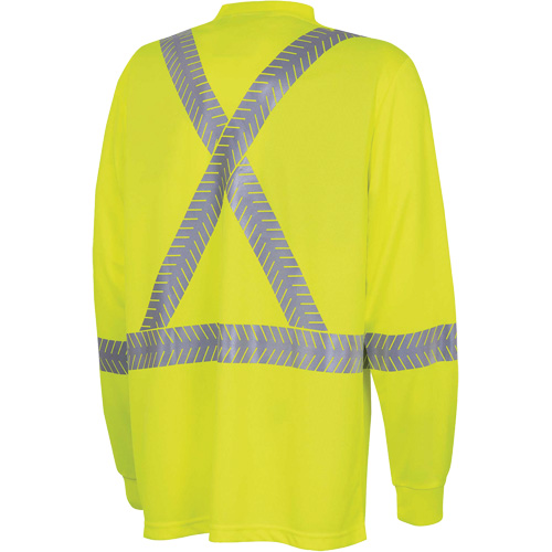 6905A Ultra-Cool Ultra-Breathable Long-Sleeved Safety Shirt, X-Small, High Visibility Lime-Yellow Solutions industrielles ALPHA