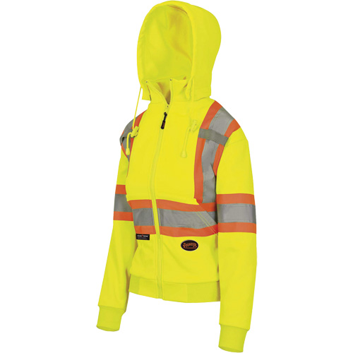 6925W Chandail &agrave; capuche avec fermeture &eacute;clair pour femme, T-petit, Jaune haute visibilit&eacute; Solutions industrielles ALPHA