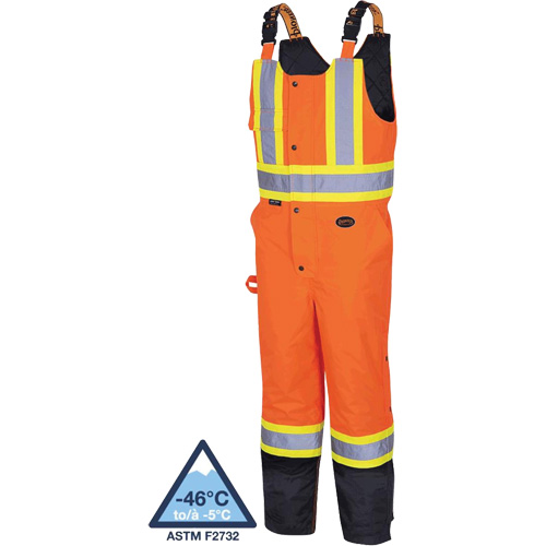 5040BB Salopettes matelass&eacute;es imperm&eacute;ables, Polyester, T-petit, Noir/Orange haute visibilit&eacute; Solutions industrielles ALPHA
