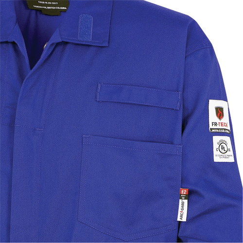 7779 Combinaison ignifuge r&eacute;sistant aux arcs &eacute;lectriques FR-Tech 88/12, Taille 36, Bleu royal Solutions industrielles ALPHA