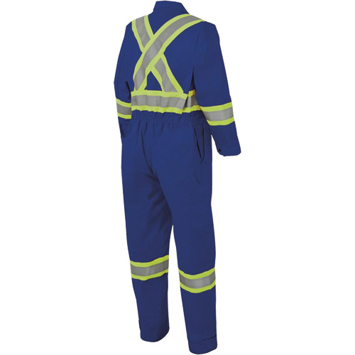 7706 FR-Tech&reg; Flame-Resistant Coverall with Leg Zippers, Size 36, Royal Blue, 9.7 cal/cm² Solutions industrielles ALPHA