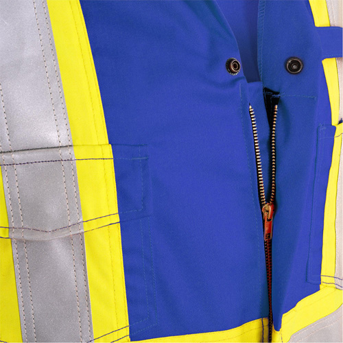 7706T FR-Tech&reg; Flame-Resistant Coverall with Leg Zippers, Size 40 (Tall), Royal Blue, 9.7 cal/cm² Solutions industrielles ALPHA