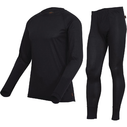 D2200A Ensemble de sous-v&ecirc;tements &agrave; s&eacute;chage rapide et &eacute;vacuation de l'humidit&eacute; de premi&egrave;re qualit&eacute;, Hommes, T-petit, Noir Solutions industrielles ALPHA