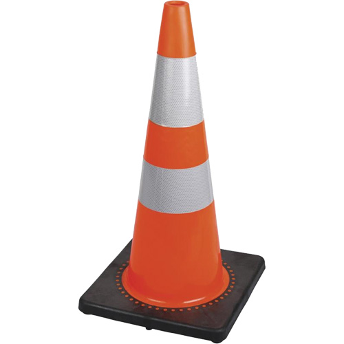 183 Premium Flexible Safety Cone, 28", Orange, 4" & 6" Reflective Collar(s) Solutions industrielles ALPHA