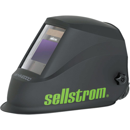WHM2000 Advantage Plus Series ADF Welding Helmet, 3.94" L x 2.36" W View Area, Black/Green Solutions industrielles ALPHA