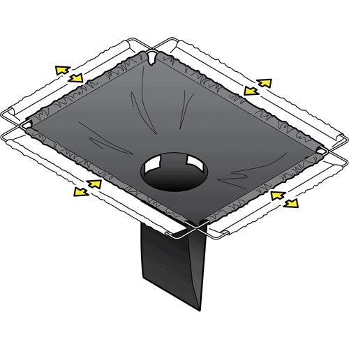 Bac de r&eacute;tention carr&eacute; Ultra-Drain Guard avec orifice de trop-plein, Huile & s&eacute;diments, 16" - 28" lo x 20" - 36" la Solutions industrielles ALPHA